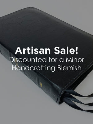 Artisan Sale! - Midsize Large Print Text Bible - Platinum Series, Full Yapp Black Licorice