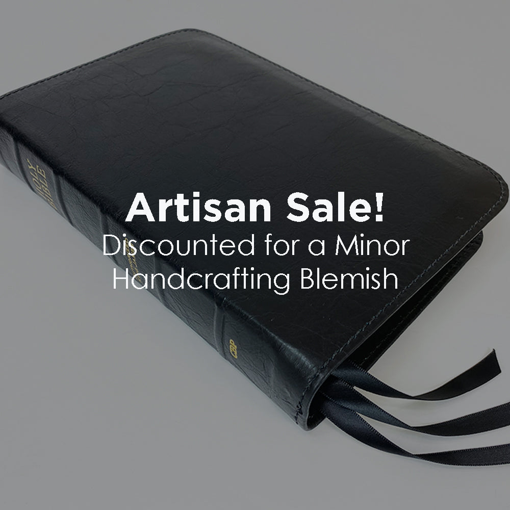Artisan Sale! - Midsize Large Print Text Bible - Platinum Series, Full Yapp Black Licorice