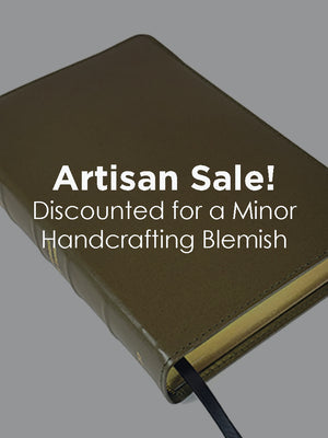 Artisan Sale! - Handsize Turquoise Reference Bible, Black Letter - Corporate Series, Olive Green