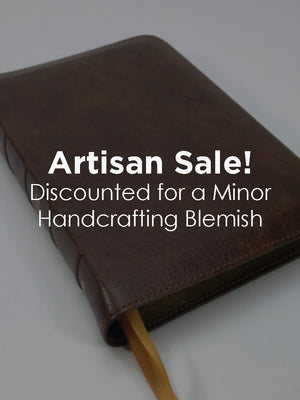 Artisan Sale! - Handsize Black Letter Turquoise Reference Bible - Platinum Series, Full Yapp Milk Chocolate
