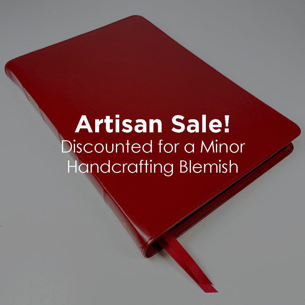 ¡Venta de artesano! - Biblia de texto delgado - Serie Corporativa, Rojo