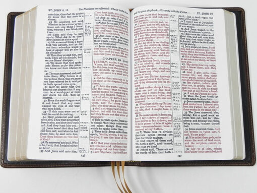 Midsize Large Print Reader's Edition - Goatskin Leather - Church Bible ...