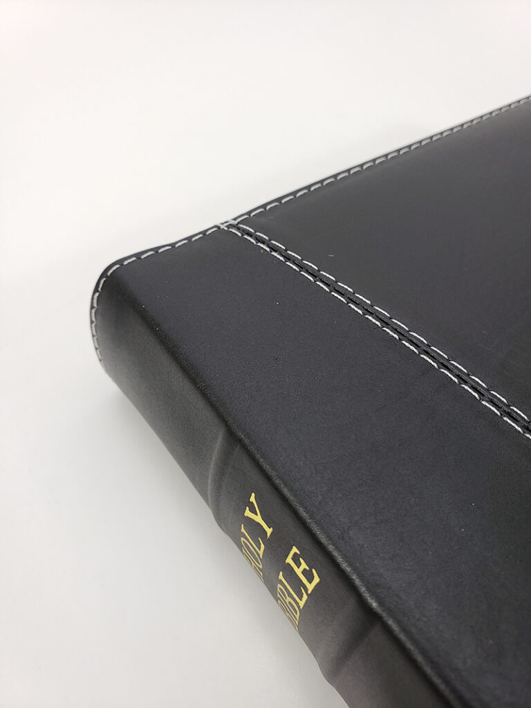 Handsize Text Bible - Corporate Series, Black with White Threads ...