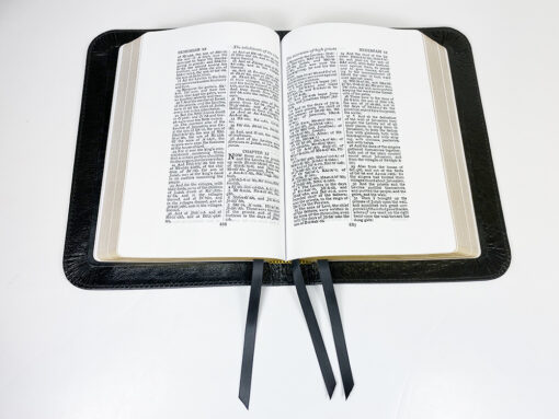 Midsize Wide Margin Text Bible - Platinum Series,  Full Yapp Black Licorice - Image 2
