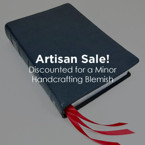 Artisan Sale! - Midsize Notetakers Bible - Full-Grain Cowhide Series, Blue