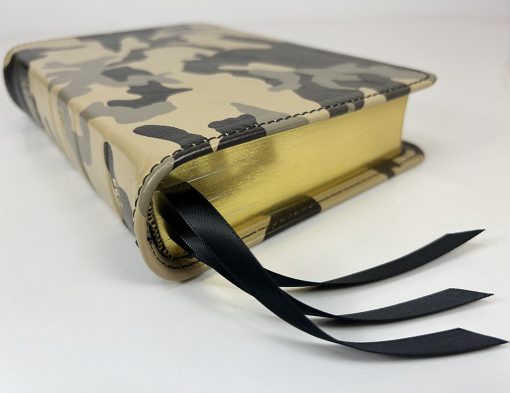Handsize Text Bible - Full-Grain Cowhide Series, Beige Camo - Image 2