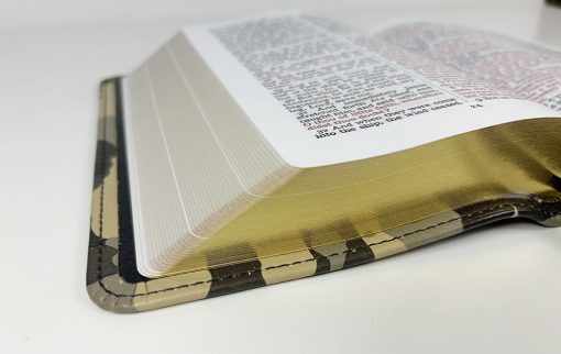 Handsize Text Bible - Full-Grain Cowhide Series, Beige Camo - Image 6