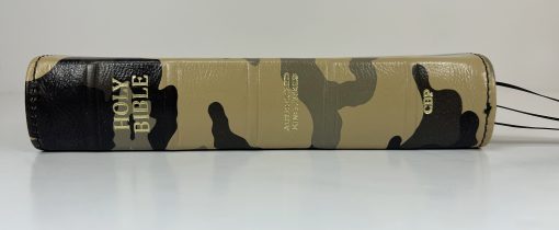 Handsize Text Bible - Full-Grain Cowhide Series, Beige Camo - Image 4