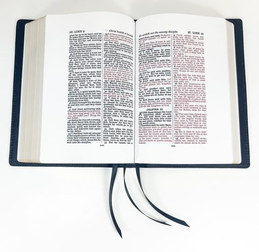 Midsize Wide Margin Text Bible - Signature Series, Brown Full-Grain Cowhide Cover with Black Full-Grain Liner - Image 6