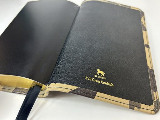 Handsize Text Bible - Full-Grain Cowhide Series, Beige Camo - Image 3