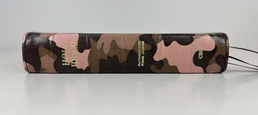 Handsize Text Bible - Full-Grain Cowhide Series, Pink Camo - Image 3