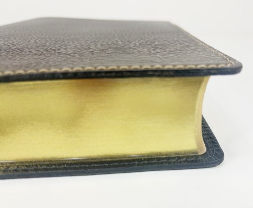 Midsize Wide Margin Text Bible - Signature Series, Brown Full-Grain Cowhide Cover with Black Full-Grain Liner - Image 7