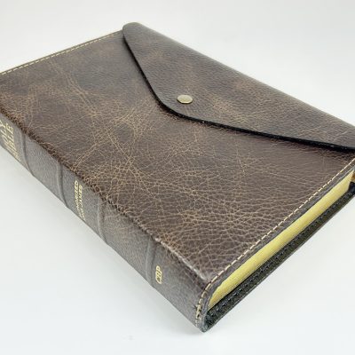 Handsize Wide Margin Cameo with Snap Cover - Full-Grain Cowhide Series, Brown